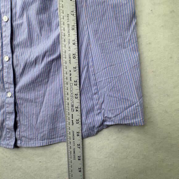 Ann Taylor Pin Striped Women’s Size 14 Sleeveless Button Up Blouse Shirt Work - Picture 6 of 11